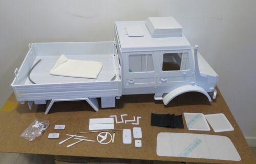 1/6 For SCX6 Mercedes-Benz Unimog U4000 Double Cab UNPAINTED Plastic Body Shell - Picture 8 of 20