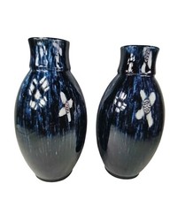 Paires de vases ovoïdes Keramis Boch La Louvière Art Déco 1920