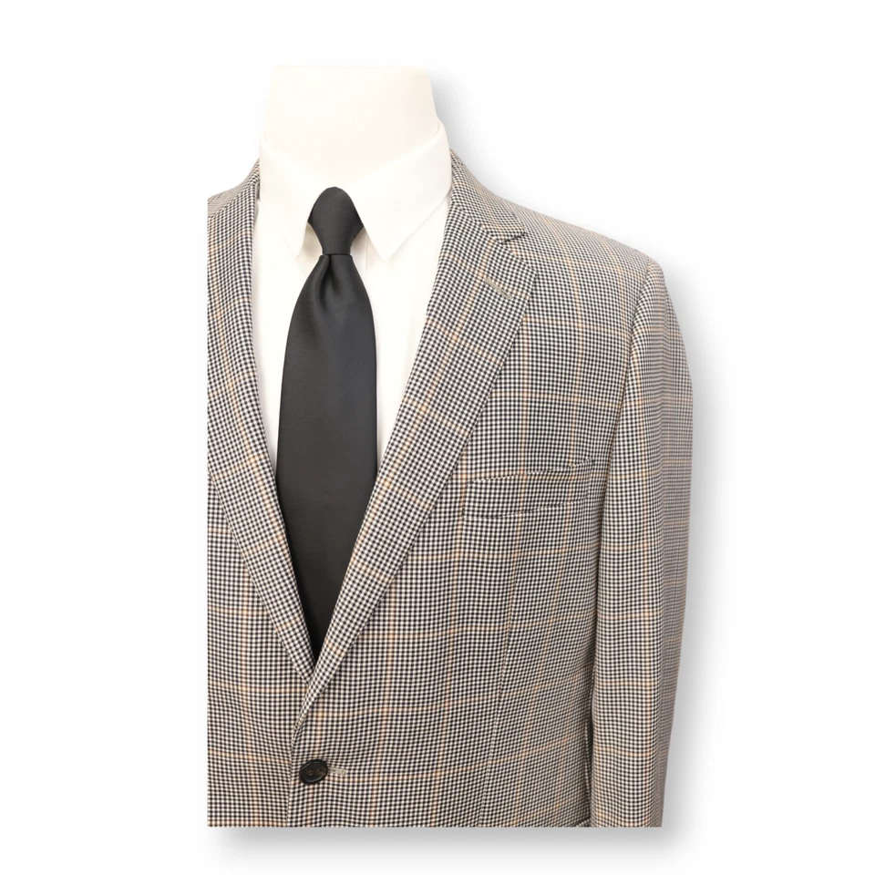 Jaqueta blazer masculina JOSEPH & FEISS GOLD cinza multicolorida lã esporte casaco 44 L - Imagem 3 de 4