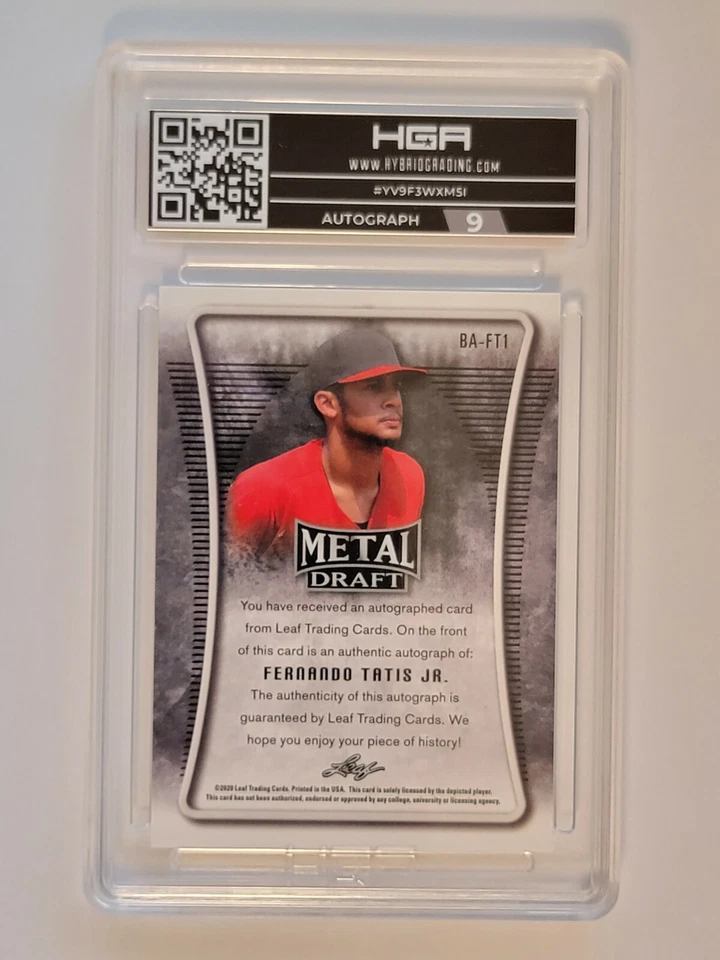 2020 Leaf Metal Draft FERNANDO TATIS JR Auto Draft Wave #BA-FT1 HGA 9.0 Mint - Image 2 of 2