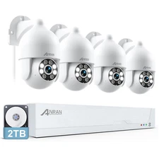 ANRAN 5MP HD Audio POE Security Camera System 8CH NVR Outdoor Color Night Vision