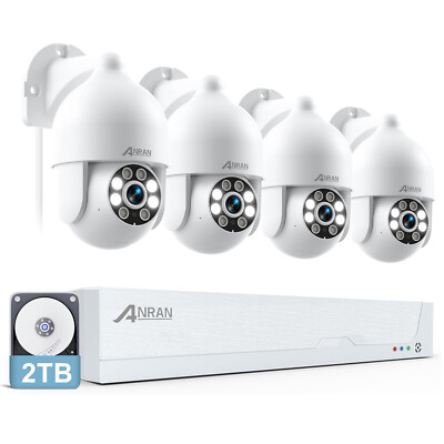 ANRAN 8CH 8MP Security Camera System 4x Wired PoE Smart Person/Vehicle Detection