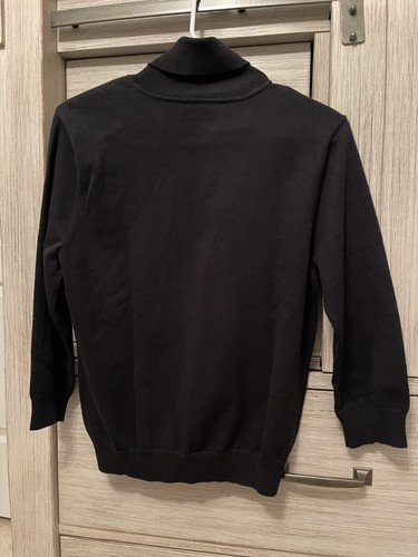 NWT Chaps Boys Sz L Black Turtleneck Sweater w/ Brand Monogram - Picture 3 of 7