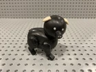 Vintage Fisher Price Little People Black Pig W/White Ears ~Farm Set 915