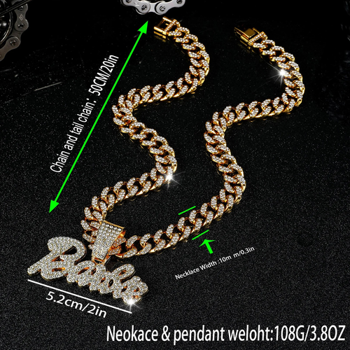 Dog Chain Necklace Plated Cuban Link Necklace - Picture 4 of 5