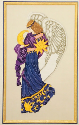 Just CrossStitch MOON BEAMS & ANGEL DREAMS Cross Stitch Pattern VTG Hard to Find