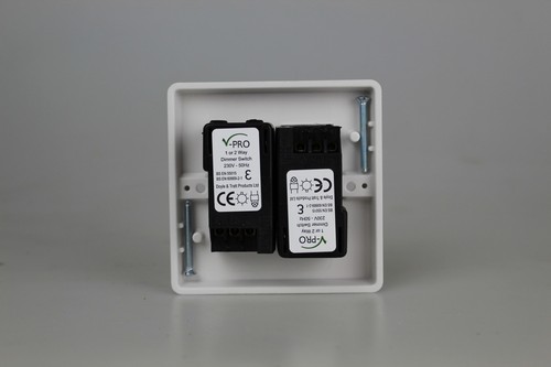 Dimmschalter für LED-Leuchten 240V - 2 Gang Varilight V-Pro JQP252W - Made in UK - Bild 3 von 12