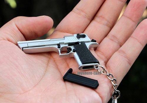 1/4 mini gun Desert Eagle PISTOL full metal keychain removable toy gift - Picture 3 of 5