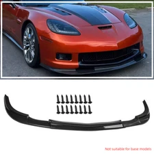 For 06-13 Corvette C6 Z06 427 Grand Sport ZR1 Carbon Fiber Look Front Bumper Lip
