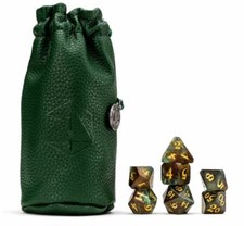 Vox Machina KEYLETH Dice Set 7 Die Hard d20  Critical Role PU Leather Bag Pouch