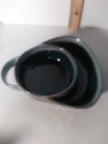 LTD Commodities Stoneware Drip Glaze Soup Cracker Bowl Dip Dish Green - Picture 3 of 3