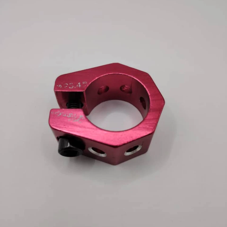 Abrazadera de tija de sillín estilo Odyssey RX-2 25,4 roja Old School BMX Haro Redline nueva de stock Foto 2 de 4