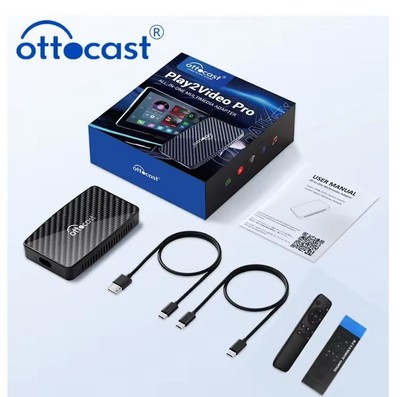 Play2Video Pro Wireless CarPlay Android Auto Adapter Built in Youtube