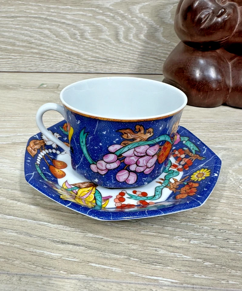 Hermes "Marqueterie" Pierres Dures d'Orient Et d'Occident чайная чашка и блюдце новый без коробки - Изображение 2 из 4