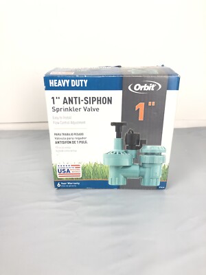 (1) Orbit 57624 Heavy Duty 1  Anti-Syphon Sprinkler Valve
