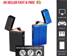 NEW  Electric Lighter USB Rechargeable Dual Arc Plasma, multi function,outdoor 