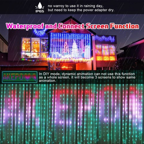 LED Fairy Curtain Lights LED Window String Lights Programmable for Wedding Party - Picture 21 of 25