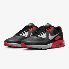 Nike Mens Air Max 90G Golf Shoes in Black/Grey/Red, Different Sizes, CU9978-010
