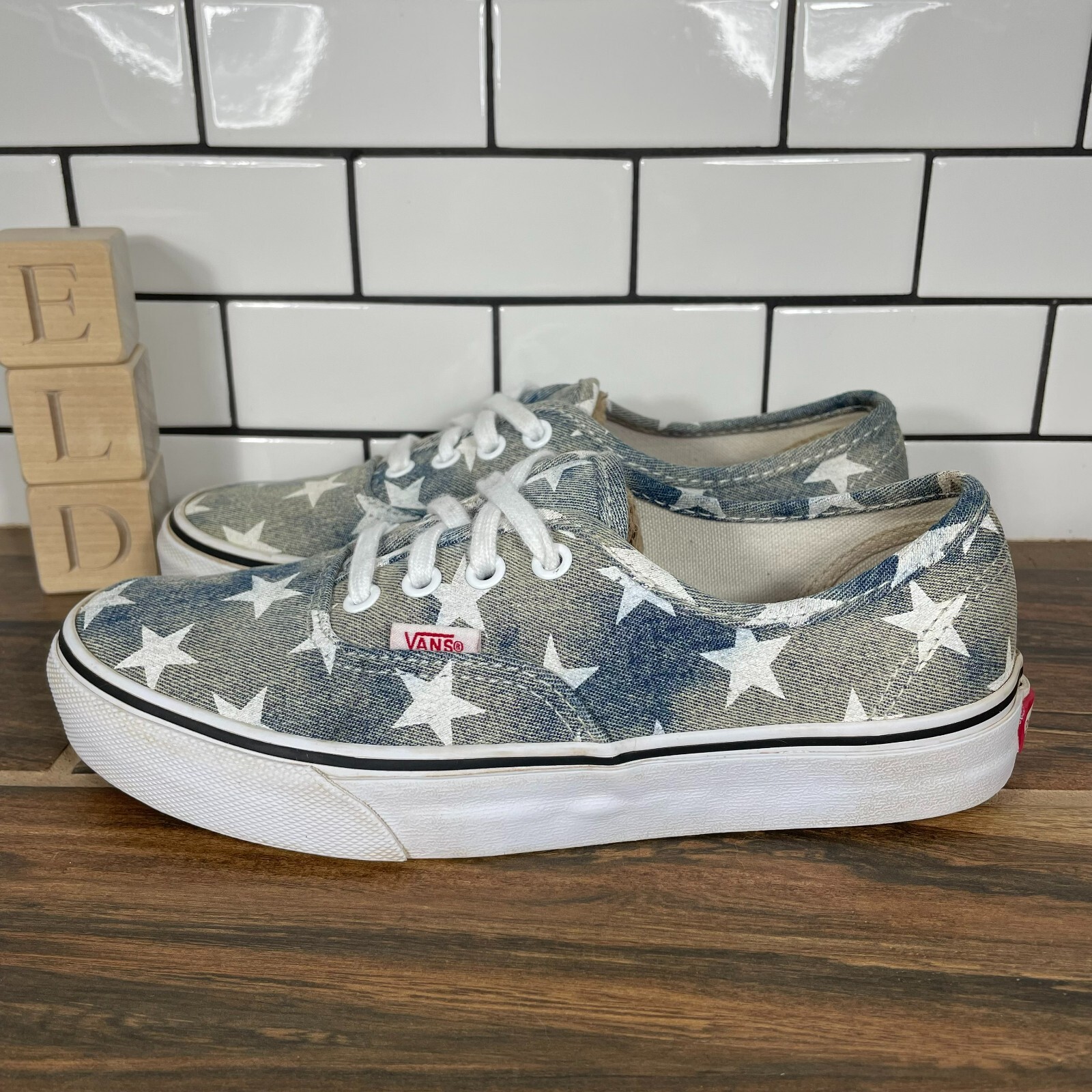 vans authentic acid denim