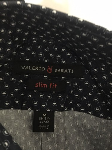 Camisa Valerio Garati Para Hombres Botón Frontal Calce Ajustado Manga Larga Talla Mediana Paisley - Imagen 5 de 7