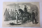 1861 magazine engraving~ COLONEL ARTHUR RANKIN LANCER REGIMENT Detroit,Michigan
