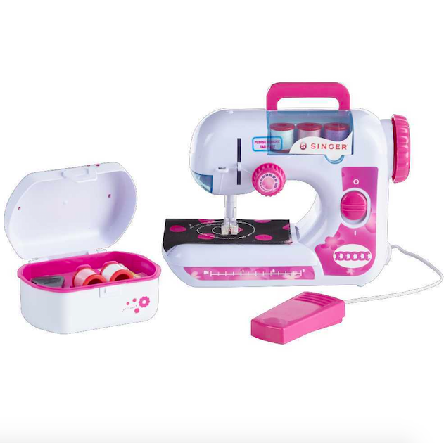 Kids SINGER Starter Sewing Machine Kit Set Girls Carry Handle Foot