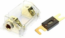 Absolute USA ANH-0 Gold Inline ANL Fuse Holder Fits 0, 2, 4 Gauge with 120AMP