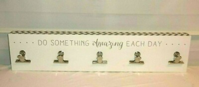 Sheffield Home Do Something AMAZING Each Day Clip Board Wall  Hanging EC! 