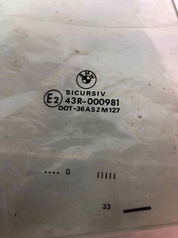 1999 2000 BMW 3 SERIES 328i Rear Back Door Glass Window Passenger Right RH - Image 3 of 4