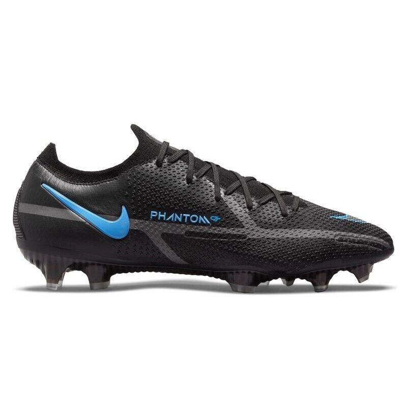 Nike Phantom GT2 Elite FG Black Blue Iron ACC CZ9890-004 Men's Soccer Futbol