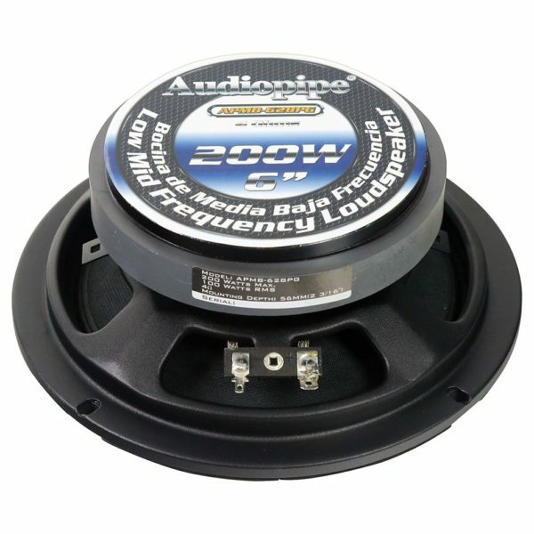APMB628PG Audiopipe 6" Low Mid Frequency Loudspeaker, 200W @4Ohm Gold cap NEW!!