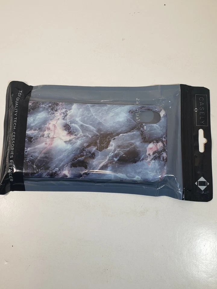 Casely Blue-Pink-Black Marble Snap On Case -  iPhone XR/XS - Image 4 of 4