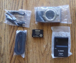 Panasonic-LUMIX-DMC-GX1-Digital-Camera-body-only-Silver-no-box-used