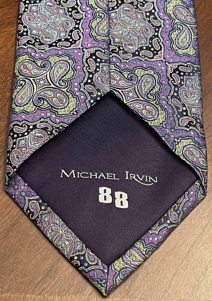 Michael Irvin 88 Tailored, Hand Made, 100% Silk, Men's Neck Tie, Made In  China | eBay