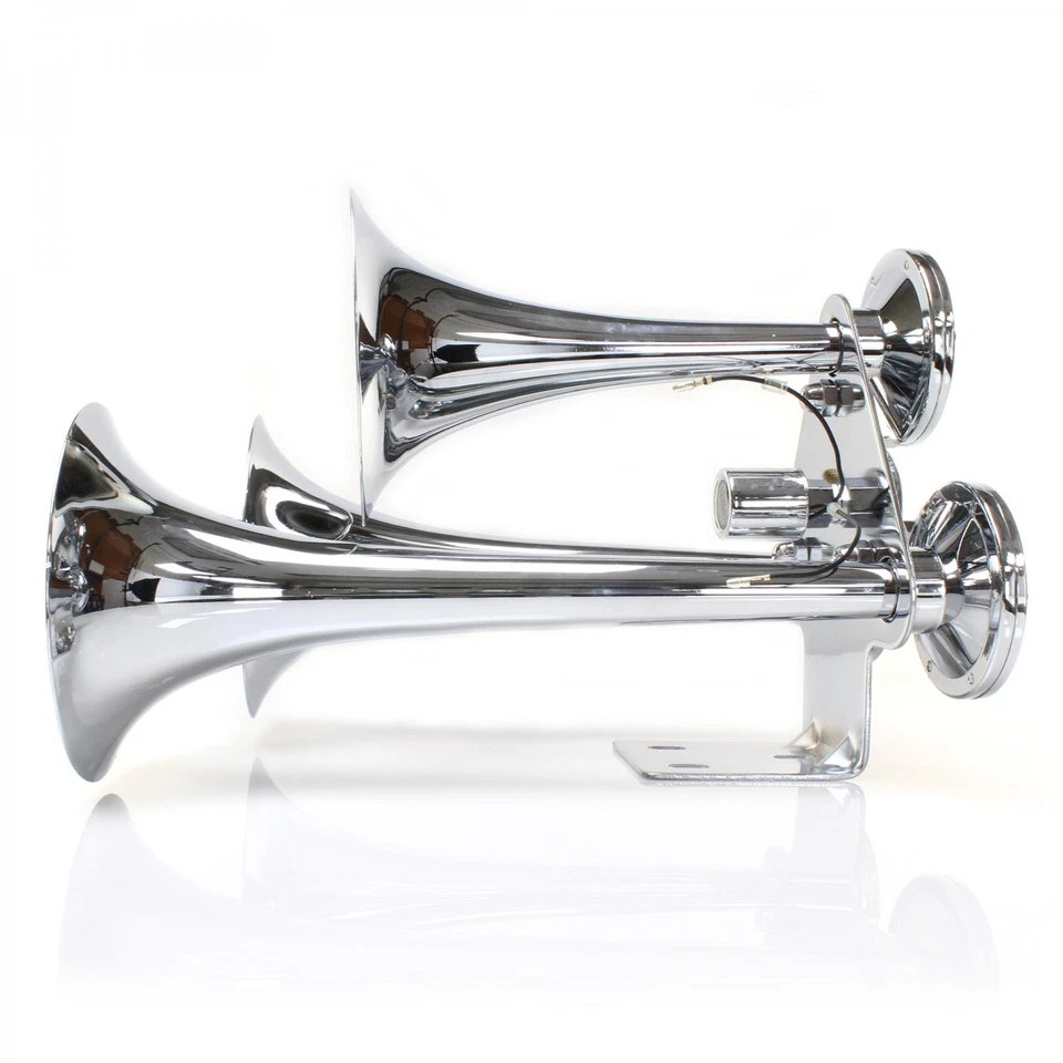 Bocina de tren apilada trompeta El Jefe 3 con bocinas de gatillo de válvula TRGH168 Foto 2 de 3