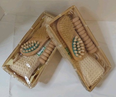 Lot Of 2 - Bath Beauty 3 pc Set Personal Spa Care W/Basket Great Gift Idea   