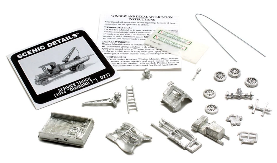 Camion De Service H0 1:87 (1914 Diamond T) En Métal Blanc Kit D217 - Photo 2/3