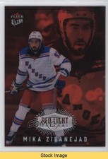 2023 Fleer Ultra Red Light Special Level 4 Achievement Mika Zibanejad READ i8z