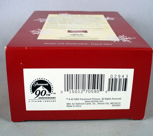 Hallmark 2002 recuerdo adorno de Navidad Star Trek Enterprise NX-01 - Imagen 11 de 11