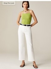 J.CREW Slim-wide Jean Size 28 White NEW Coastal Casual Beach Summer Modern CH680