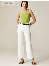 J.CREW Slim-wide Jean Size 28 White NEW Coastal Casual Beach Summer Modern CH680