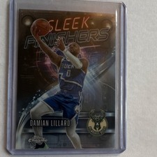 Topps 2025-26 Chrome Damian Lillard Milwaukee Bucks Sleek Finishers Insert #SF-9