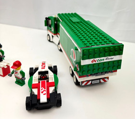 LEGO City #60025 Grand Prix Truck  #60053 Octan Race Car Complete Retired 2013
