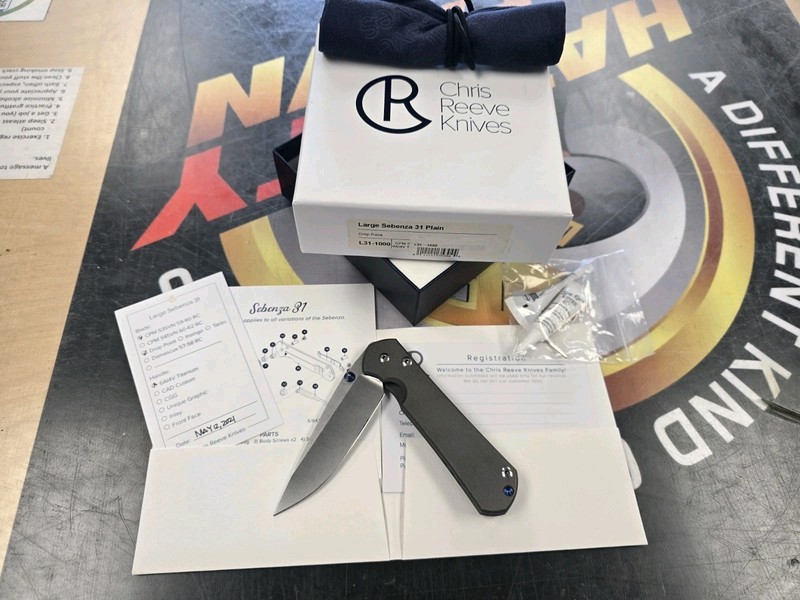 Chris Reeve Knives Large Sebenza 31 Plain Drop Point MagnaCut L31-1000