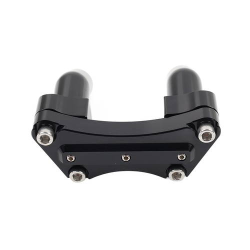 3.5" Handlebar Riser & Top Clamp For Harley Fat Boy Heritage Softail FXST Black - Picture 10 of 12