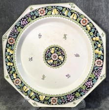 Minton Arts & Crafts Aesthetic Epping Fruit Octagonal Dinner Plate 1879 Scarce