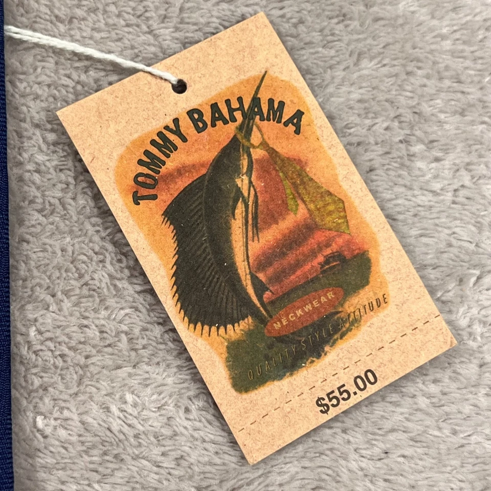 Tommy Bahama Corbata Para Hombres Azul Marino Batido Primero de Mayo Martini Hula Bailarín 100% Seda NUEVO Foto 4 de 4