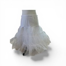 Vtg Swing Rockabilly 3 Tier 2 Layer Petticoat 1/2 Slip Size XL Full Circle D4