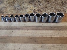 Snap On 11 Pc. 38 Drive Sae Shallow 6 Pt. Socket Set 211fs Guc Snap On 11 Pc. 38 Drive Sae Shallow 6 Pt. Socket Set 211fs Guc