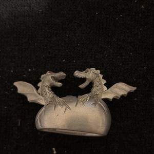 Spoontiques Pewter Twin Winged Baby Dragon Egg Hatchlings Mini Figurine LOTR GOT